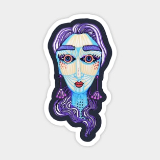 Hypnotized woman portrait Sticker